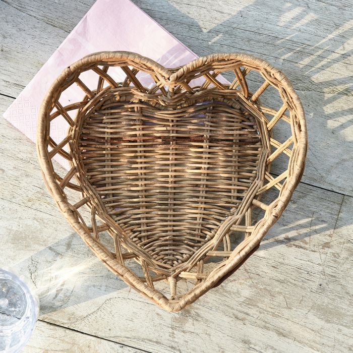 Riviera Maison Brødkurv hjerte kurv Rustic Rattan Lovely Bread Basket