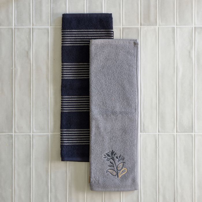 Riviera Maison Kjøkken håndkler 2 stk sett av 2ass Romance D'Amour Kitchen Towel 2 pcs RM