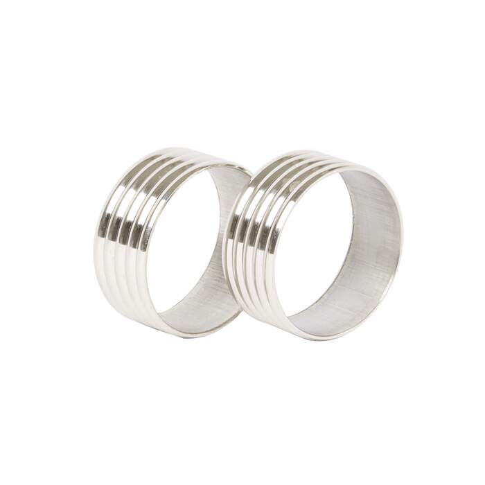 Serviettring Alumium håndlaget sølv William serviett ring 4x4x2cm PR:STK
