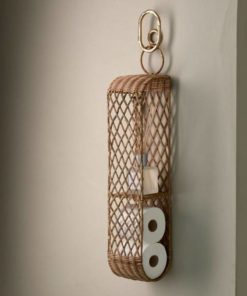 Riviera Maison Toalettrull holder rustikk rattan diamond hånd vevd RM RR Hanging Toilet Roll Holder