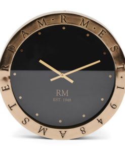 Riviera Maison Klokke messing gull sort håndlaget RM L'Hirondelle Clock