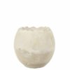 Potte Dekoregg eggeskall sement pynt Cementegg 13cm hvit beige betonglook