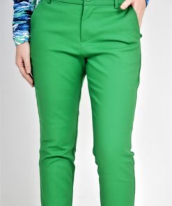 Dressbukse bukse Classic Trouser Fresh Green m/ lommer 50 % Cotton, 47 % Nylon, 3 % Elastane