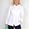 Skjorte bluse i Hvit eller Sort m/ detalj Gullknapp og puff arm skulder  Puffy Feminine Blouse