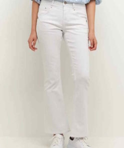 Bukse Jeans Hvit CRAMALIE JEANS 7/8 Bootcut - Coco Fit Snow White Cotton,Polyester,2% Elasta