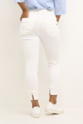 Bukse Jeans Hvit med sløyfe CRSorya 7/8 Jeans - Baiily Fit Snow White 28 75%Cotton,23% Polyester,2%