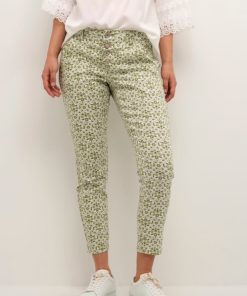 Bukse grønn Jeans CRLina 7/8 Pant - Baiily Fit Sage Green Tile 65% Cotton,33% Polyester,2% Elastane