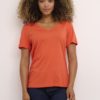 T-skjorte Exotic Orange med V hals Naia Tshirt 50% Bomull, 50% Modal