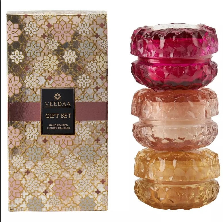 VEEDAA Duftlys Wild Violet & Bergamo Okergul Dekorativ glass boks VE Crystal glass Candle Single