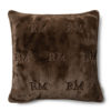 Riviera Maison Putetrekk Fuskepels Sjokolade brun logo RM Montreal Faux Fur Pillow Cover 50x50