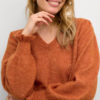 Genser strikk CRBlu Pullover Autumnal Melange Varm Orange tone 40%Wool nyl, alpakka, ela