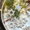 Riviera Maison Stjerrner tre sølvglitter i boks åpne/tette 50stk RM Glittering Star Decoration Box
