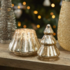 Riviera Maison Duftlys håndlaget glass gyllent gull tre telysholder dekor RM Tree Scented Candle