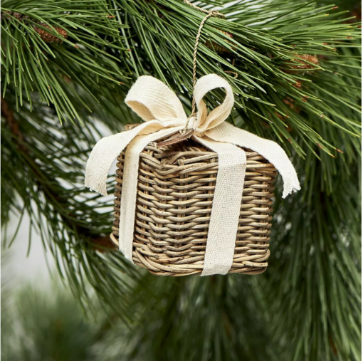 Riviera Maison Rustikk rattan pakke håndlaget natur Julekule RM Rustic Rattan Christmas Present S