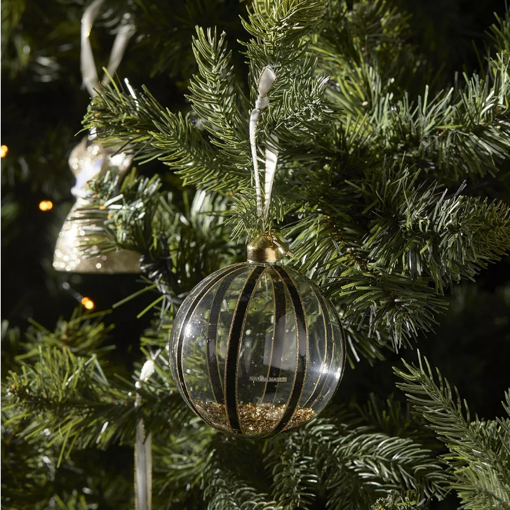 Riviera Maison Julekule dekor kule heng glitter sort gull RM Glitter & Glamour Ornament Dia 10
