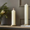 Riviera Maison Kubbelys blokklys rustikk øko hvit med logo Eco RM Pillar Candle white 7x30