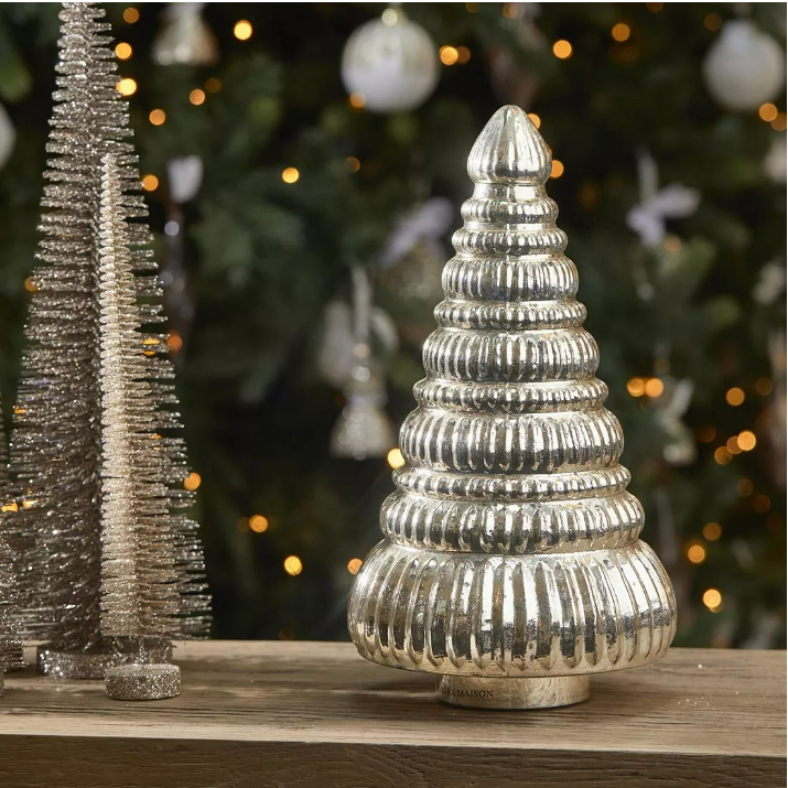 Riviera Maison Dekortre juletre gull gyllen champagne håndlaget glassRM Fabulous Gold Christmas Tree