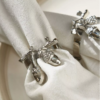 Riviera Maison Serviettring messing sølvforgylt med 2 eikenøtter RM Acorn Napkin Ring