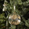 Riviera Maison Julekule gull gyllen champagne håndlaget glass RM Festive Floral Ornament Dia 12