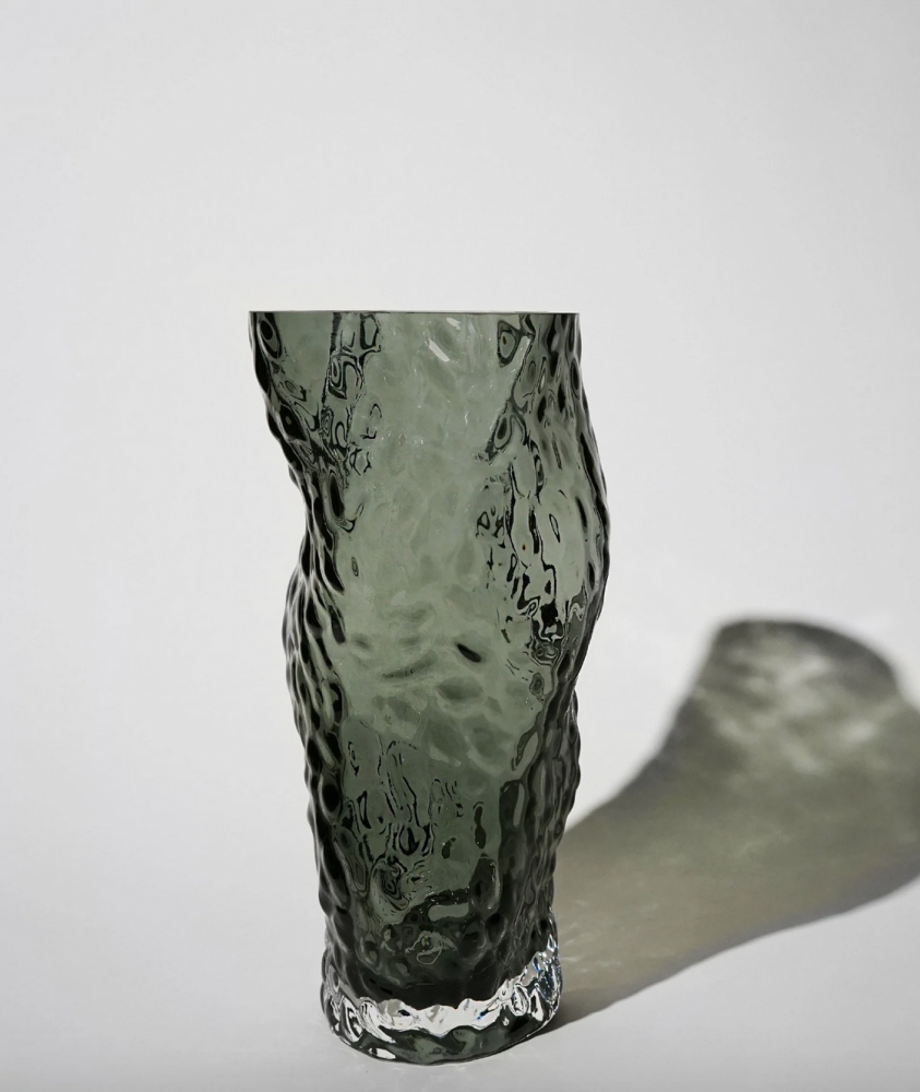 Hein Studio Ostera Rock Glass vase Midnight Blue