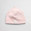 GANT Lock up organic cotton beanie/lue  hvit og rosa