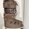 Moon boots icon faux fur brown