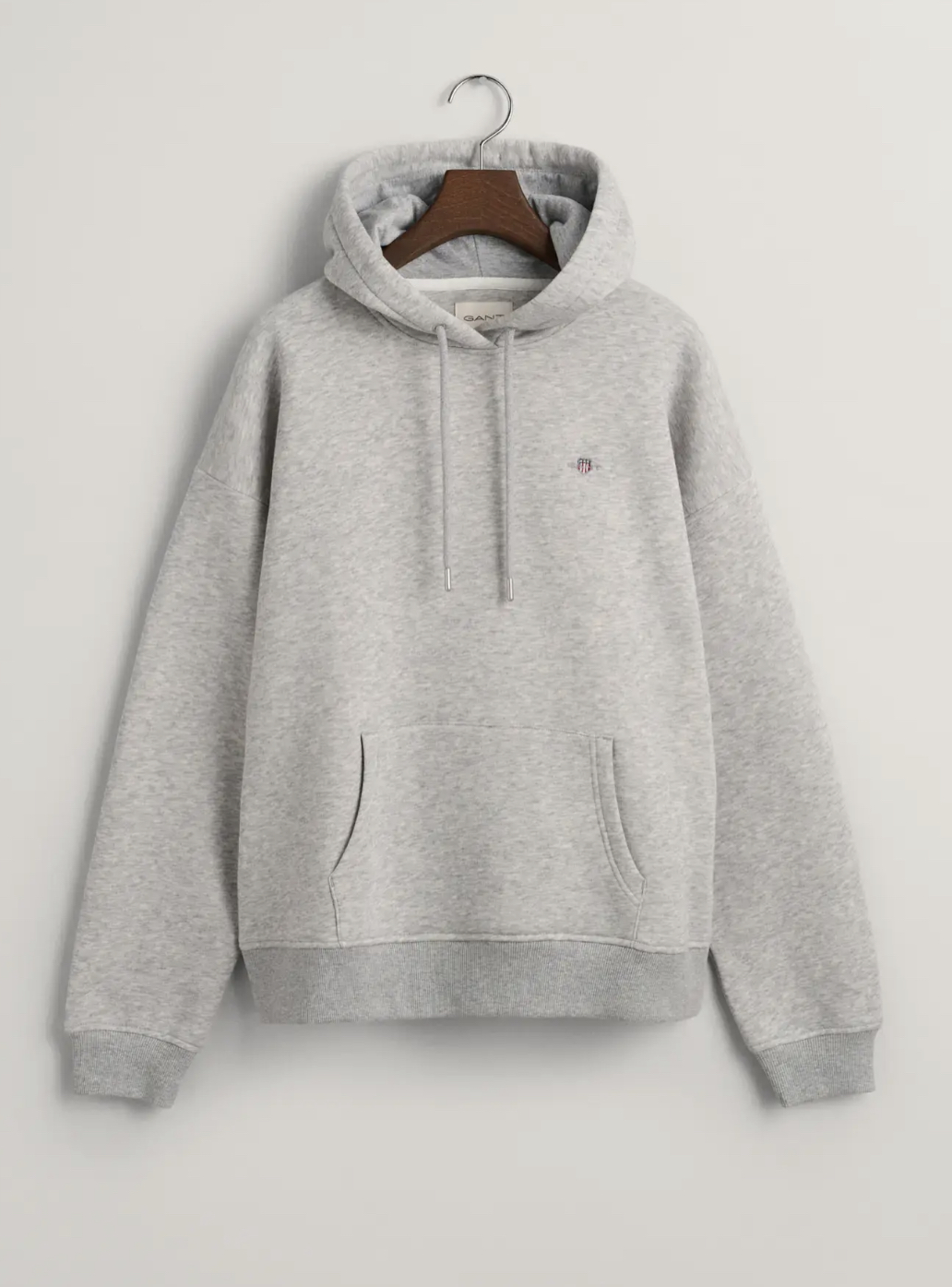 Gant Rel shield hoodie grå