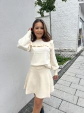 YASfonny knit skirt cream