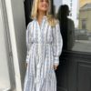 YASTovina ls long shirt dress blå/hvit