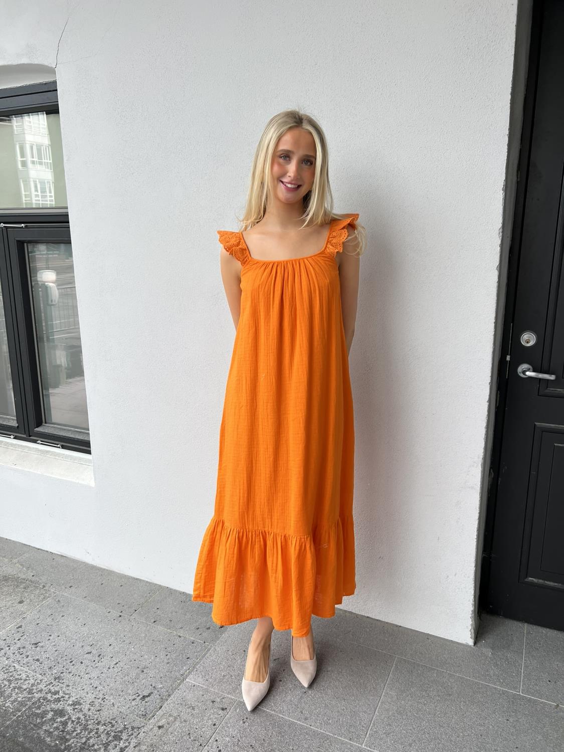 yasloulou long dress orange