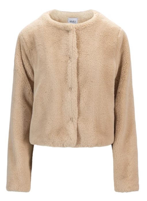 Ella & il Carro fake fur jacket beige