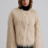 malina Manda faux fur Jacket vanilla