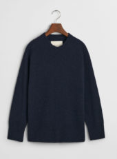 Gant Herringbone detalil c-neck blå