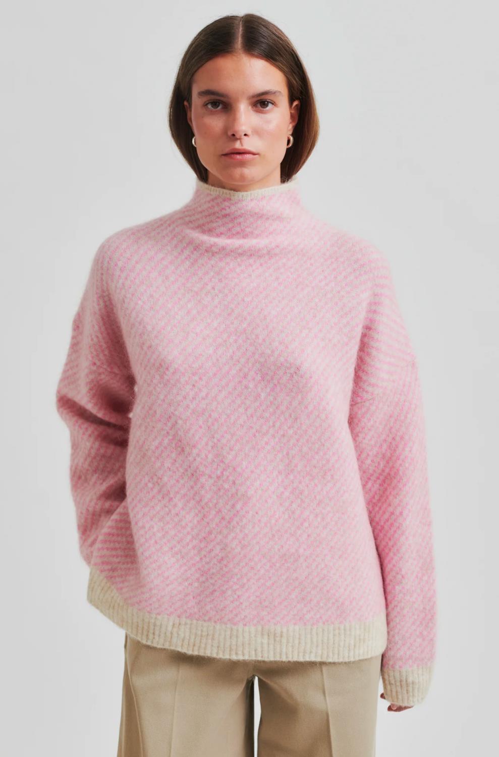 SF Capella knit T-neck rosa