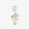 Ganni Bau charms keyring silver and gold