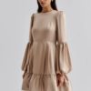 Malina Jasmine mini dress beige