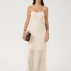 Gestuz Glira long dress cream