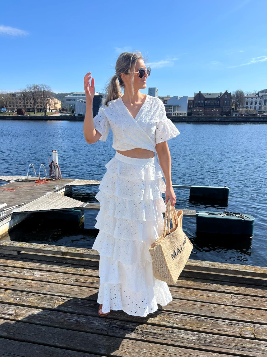 Love lolina Angel maxi skirt hvit