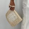 Ella & il Mim straw clutch beige