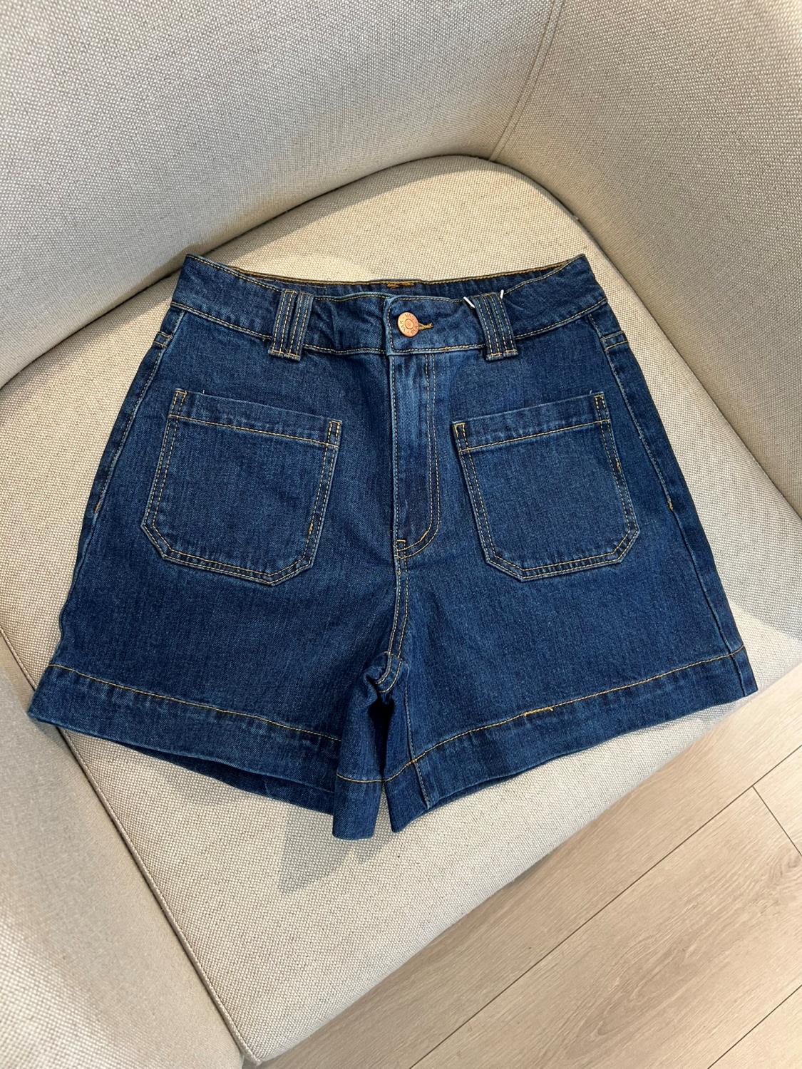 YasNema hmw denim shorts blå