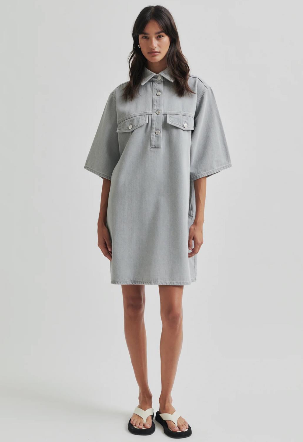 SF Esso dress denim grå
