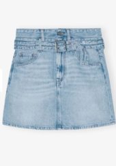 Ganni denim skjørt m/avtagbart belte