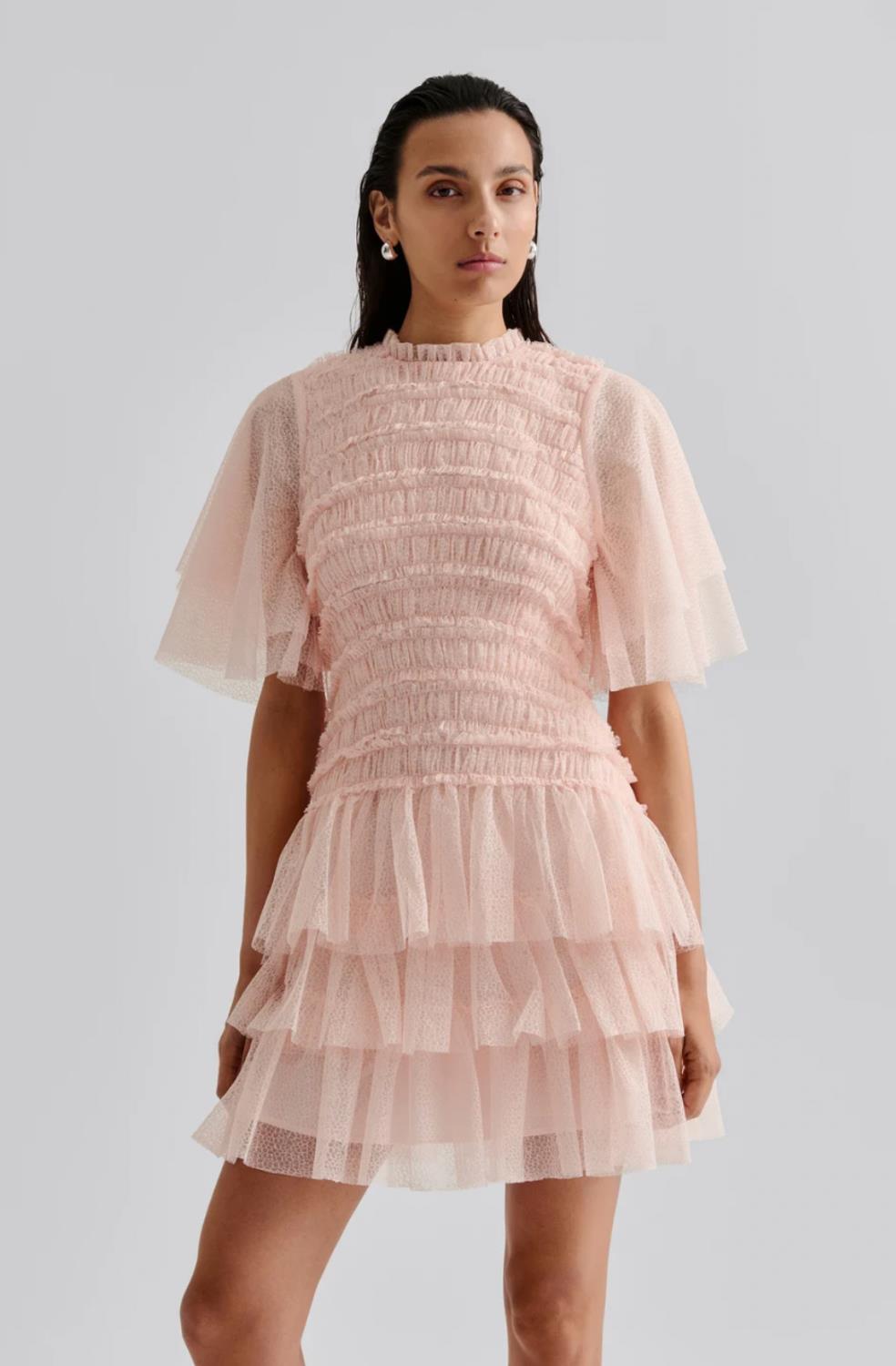 Malina Minnie short sleeve mini dress rosa