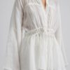 Malina Mira detail ramie blouse off-white