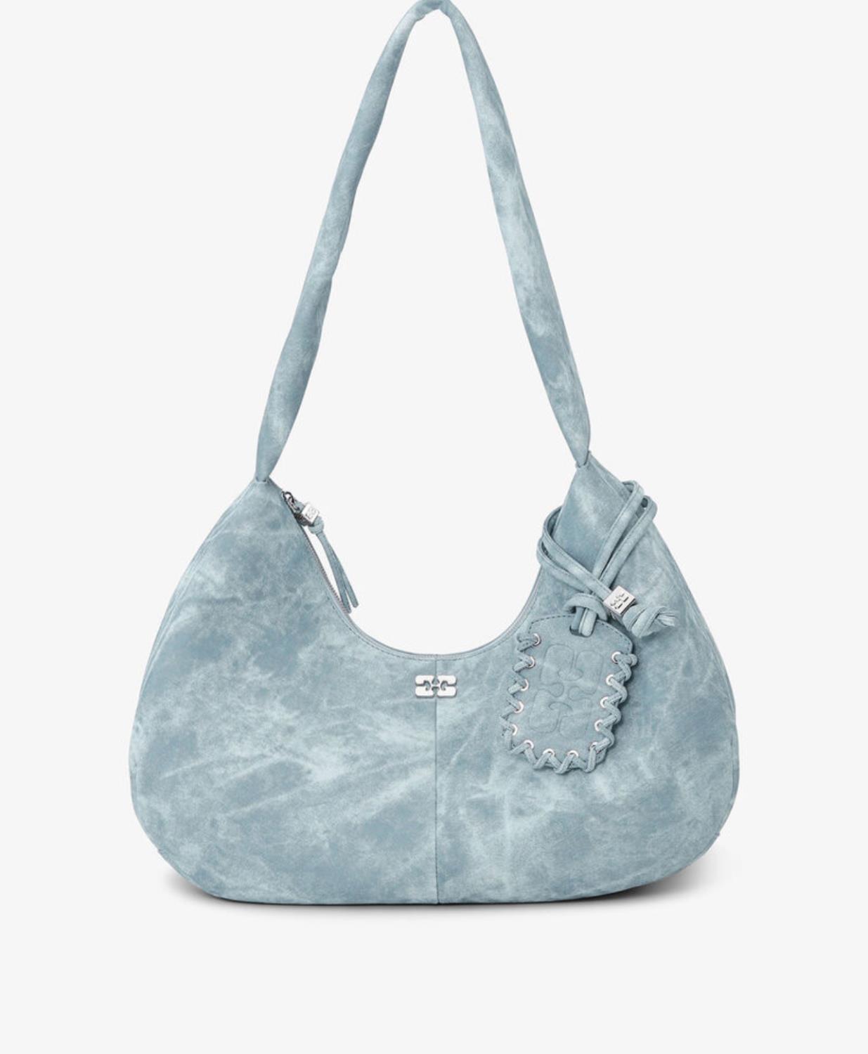 Ganni Bou bag hobo medium blå