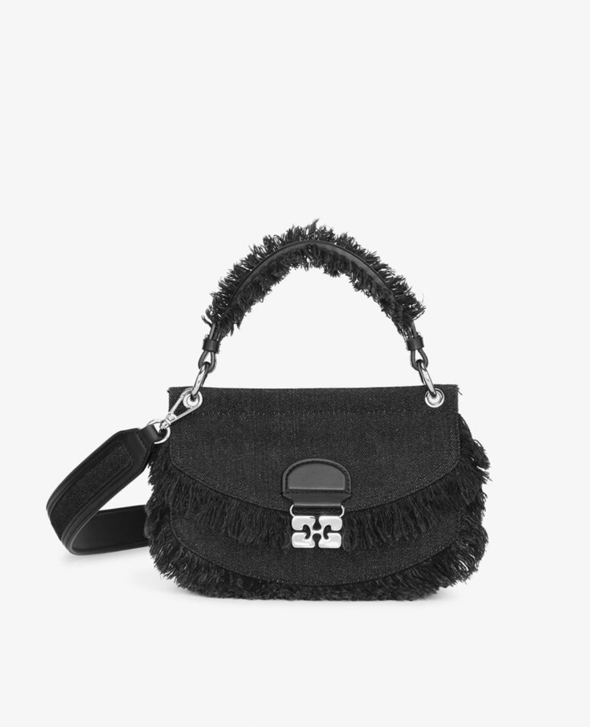 Ganni Apo-G bag mini top handel grå