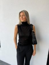 Malina Nima shny polo neck top sort