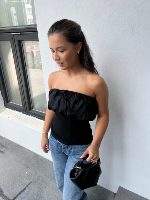 Ganni Melange knit top sort