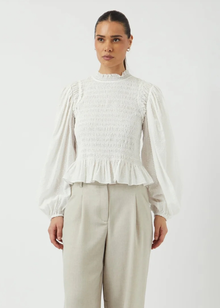 Yassau bluse hvit