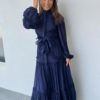 Love lolina Violetta maxi dress mørkeblå